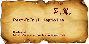 Petrányi Magdolna névjegykártya